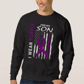 I Wear Purple For My Son Epilepsy Awareness Usa Fl Sweatshirt