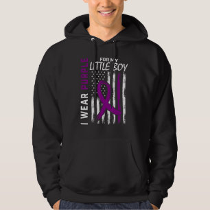 I Wear Purple For My Son Little Boy Epilepsy Aware Hoodie
