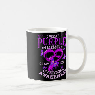 I Wear Purple For My Son Overdose Awareness Coffee Mug