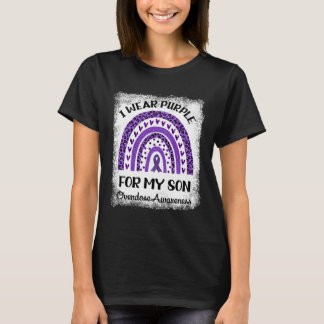 I Wear Purple For My Son Overdose Awareness Retro  T-Shirt