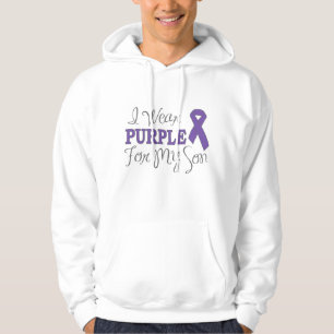 I Wear Purple For My Son (Purple Ribbon) Hoodie