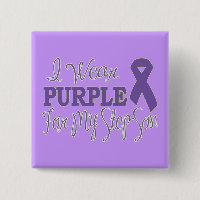 I Wear Purple For My Step-Son (Purple Ribbon)