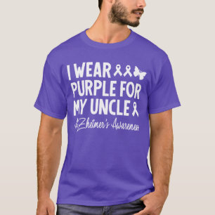 I Wear Purple For My Uncle Alzheimer's Awareness T-Shirt
