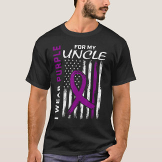I Wear Purple For My Uncle Epilepsy Awareness Amer T-Shirt
