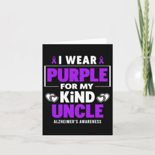 I Wear Purple For My Uncle Heimerheimer's Awarenes Card