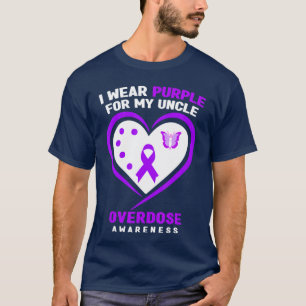 I Wear Purple For My Uncle Overdose Awareness 2 T-Shirt