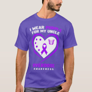 I Wear Purple For My Uncle Overdose Awareness Long T-Shirt