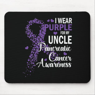I Wear Purple For My Uncle Pancreatic Cancer Aware Mouse Pad