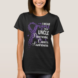 I Wear Purple For My Uncle Pancreatic Cancer Aware T-Shirt