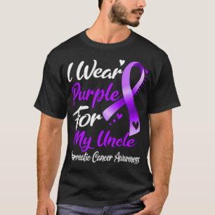 I Wear Purple For My Uncle Pancreatic Cancer Aware T-Shirt