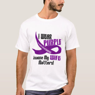 I Wear Purple For My Wife 33 PANCREATIC CANCER T-Shirt