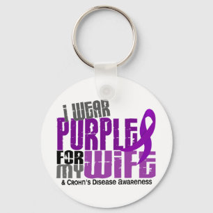 I Wear Purple For My Wife 6 Crohn’s Disease Key Ring