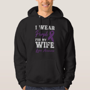 I Wear Purple For My Wife Lupus Awareness Support  Hoodie