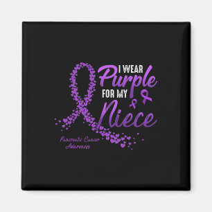 I Wear Purple For NIECE Pancreatic Cancer Awarenes Magnet
