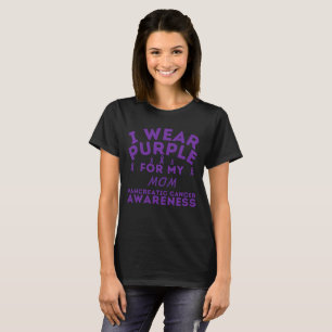 I Wear Purple For Pancreatic Cancer Custom T-Shirt