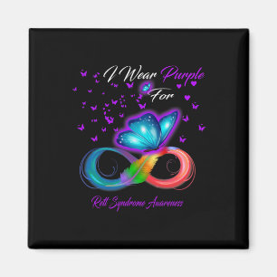 I Wear Purple For Rett Syndrome Awareness Gifts Magnet