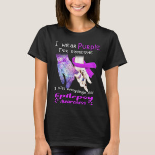 I Wear Purple For Someone Epilepsy Awareness T-Shirt