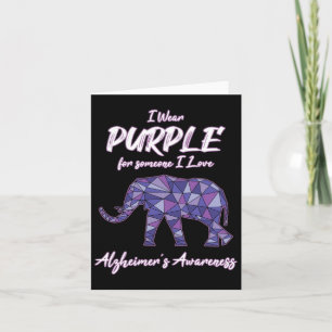 I Wear Purple For Someone I Love Heimerheimer Awar Card