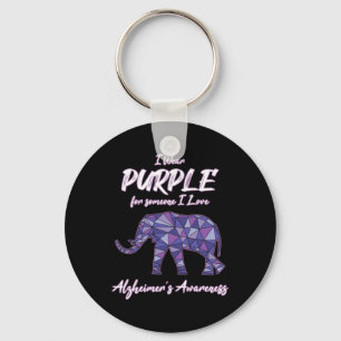 I Wear Purple For Someone I Love Heimerheimer Awar Key Ring