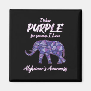 I Wear Purple For Someone I Love Heimerheimer Awar Magnet