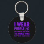 I Wear Purple For Someone Who Meant The World To M Key Ring<br><div class="desc">I Wear Purple For Someone Who Meant The World To Me Overdose</div>