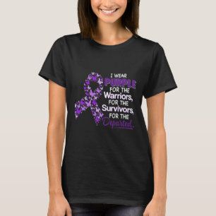 I Wear Purple For The Warriors Butterfly Overdose  T-Shirt