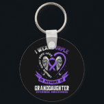 I Wear Purple Granddaughter Drug Overdose Awarenes Key Ring<br><div class="desc">I Wear Purple Granddaughter Drug Overdose Awareness Ribbon</div>