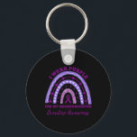I Wear Purple Granddaughter Overdose Awareness Rai Key Ring<br><div class="desc">I Wear Purple Granddaughter Overdose Awareness Rainbow</div>