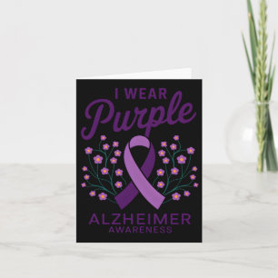 I Wear Purple Heimer Awareness Sticker  Card