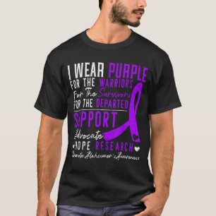 I Wear Purple Heimers Awareness Dementia Disease T-Shirt
