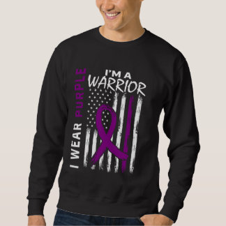 I Wear Purple I'm a Warrior Alzheimers Awareness U Sweatshirt