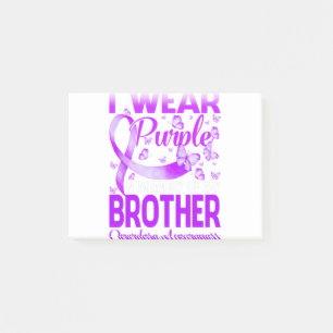 I Wear Purple In Memory For My Brother Overdose Post-it Notes