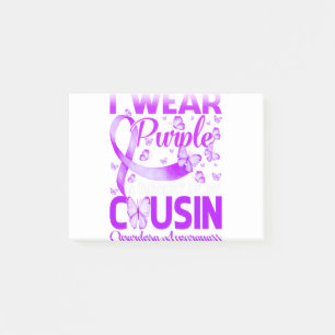 I Wear Purple In Memory For My Cousin Overdose Post-it Notes