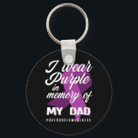 I Wear Purple In Memory For My Dad Overdose Awaren Key Ring<br><div class="desc">I Wear Purple In Memory For My Dad Overdose Awareness</div>