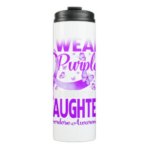 I Wear Purple In Memory For My Daughter Overdose Thermal Tumbler