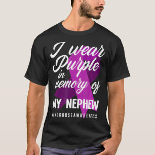 I Wear Purple In Memory For My Nephew Overdose Awa T-Shirt