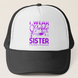 I Wear Purple In Memory For My Sister Overdose Trucker Hat