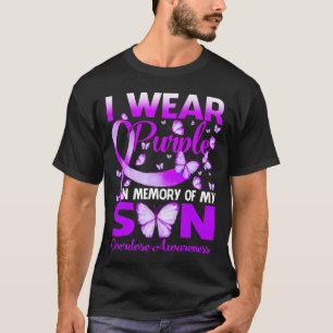 I Wear Purple In Memory For My Son Overdose Awaren T-Shirt