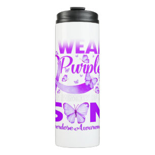 I Wear Purple In Memory For My Son Overdose Thermal Tumbler