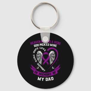 I Wear Purple In Memory Of Dad Pancreatic Cancer A Key Ring