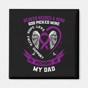 I Wear Purple In Memory Of Dad Pancreatic Cancer A Magnet