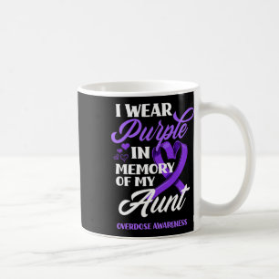 I Wear Purple In Memory Of My Aunt Overdose Awaren Coffee Mug