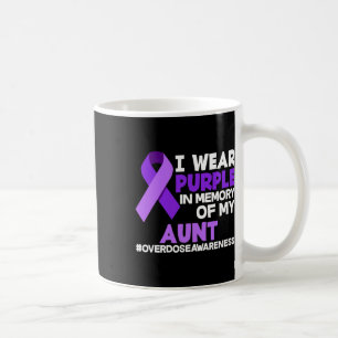 I Wear Purple In Memory Of My Aunt Overdose Awaren Coffee Mug