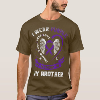 I Wear Purple In Memory Of My Brother Epilepsy Awa T-Shirt