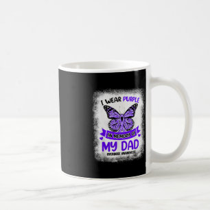 I Wear Purple In Memory Of My Dad Overdose Awarene Coffee Mug