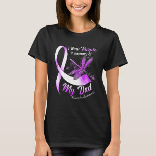 I Wear Purple In Memory Of My Dad Overdose Awarene T-Shirt