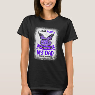 I Wear Purple In Memory Of My Dad Overdose Awarene T-Shirt