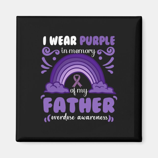 I wear purple in memory of my Father Magnet (Front)
