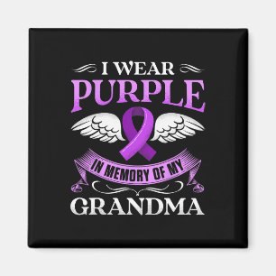 I Wear Purple In Memory Of My Grandma Dementia Hei Magnet