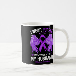 I Wear Purple In Memory Of My Husnd Heimerheimer A Coffee Mug